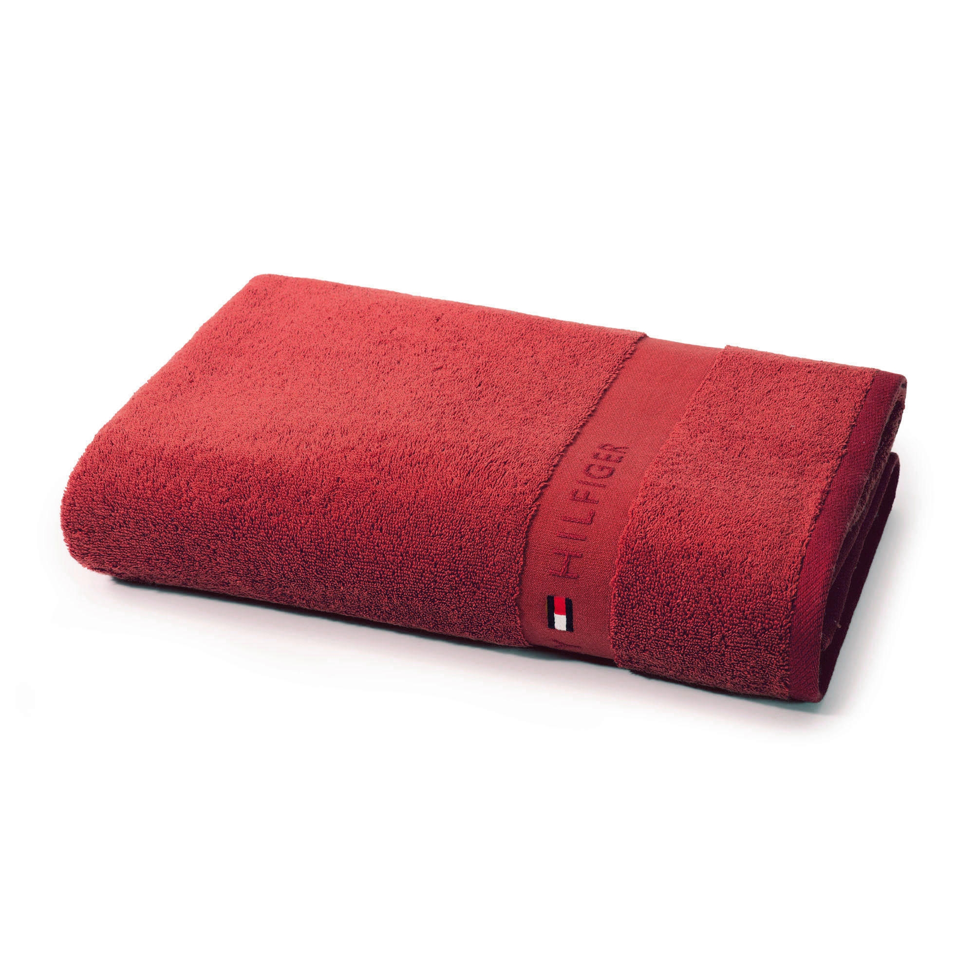 DUSCHTUCH Plain 70/140 cm  - Weinrot, Basics, Textil (70/140cm) - Tommy Hilfiger