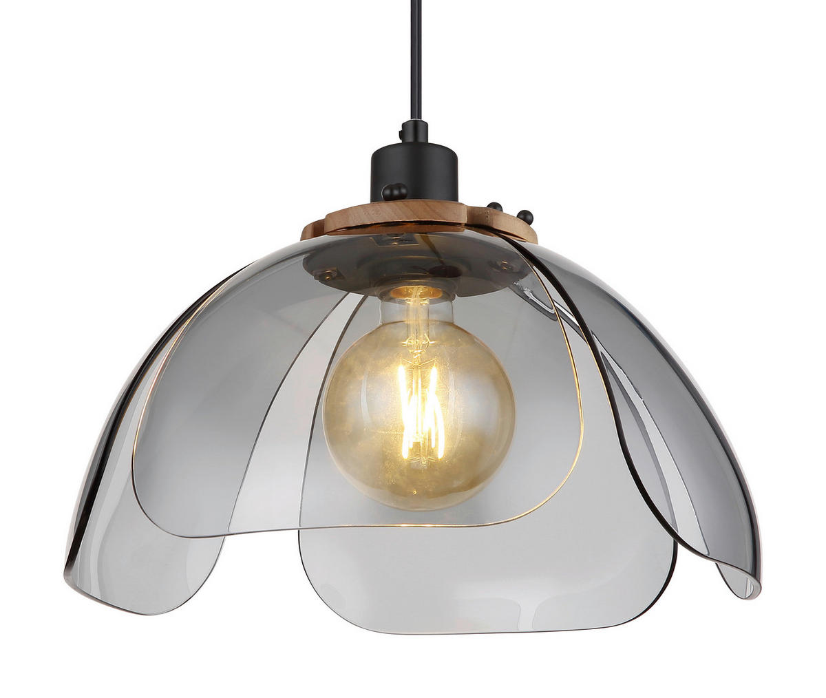 HÄNGELEUCHTE 34/120 cm    - Schwarz, Basics, Glas/Metall (34/120cm) - Globo