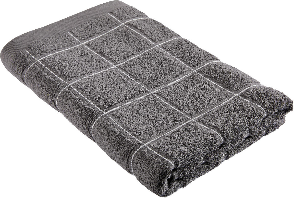 DUSCHHANDDUK 70/140 cm  - antracit, textil (70/140cm) - Best Price