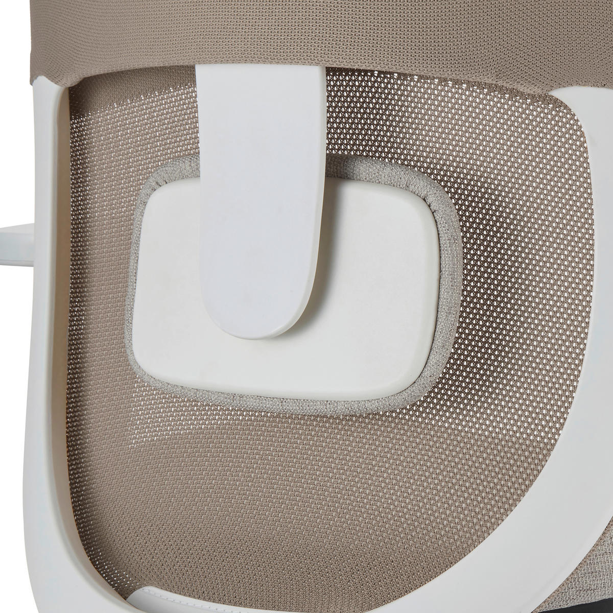 DREHSTUHL Flachgewebe Weiß, Beige  - Beige/Weiß, MODERN, Kunststoff/Textil (71/131/66cm) - MID.YOU