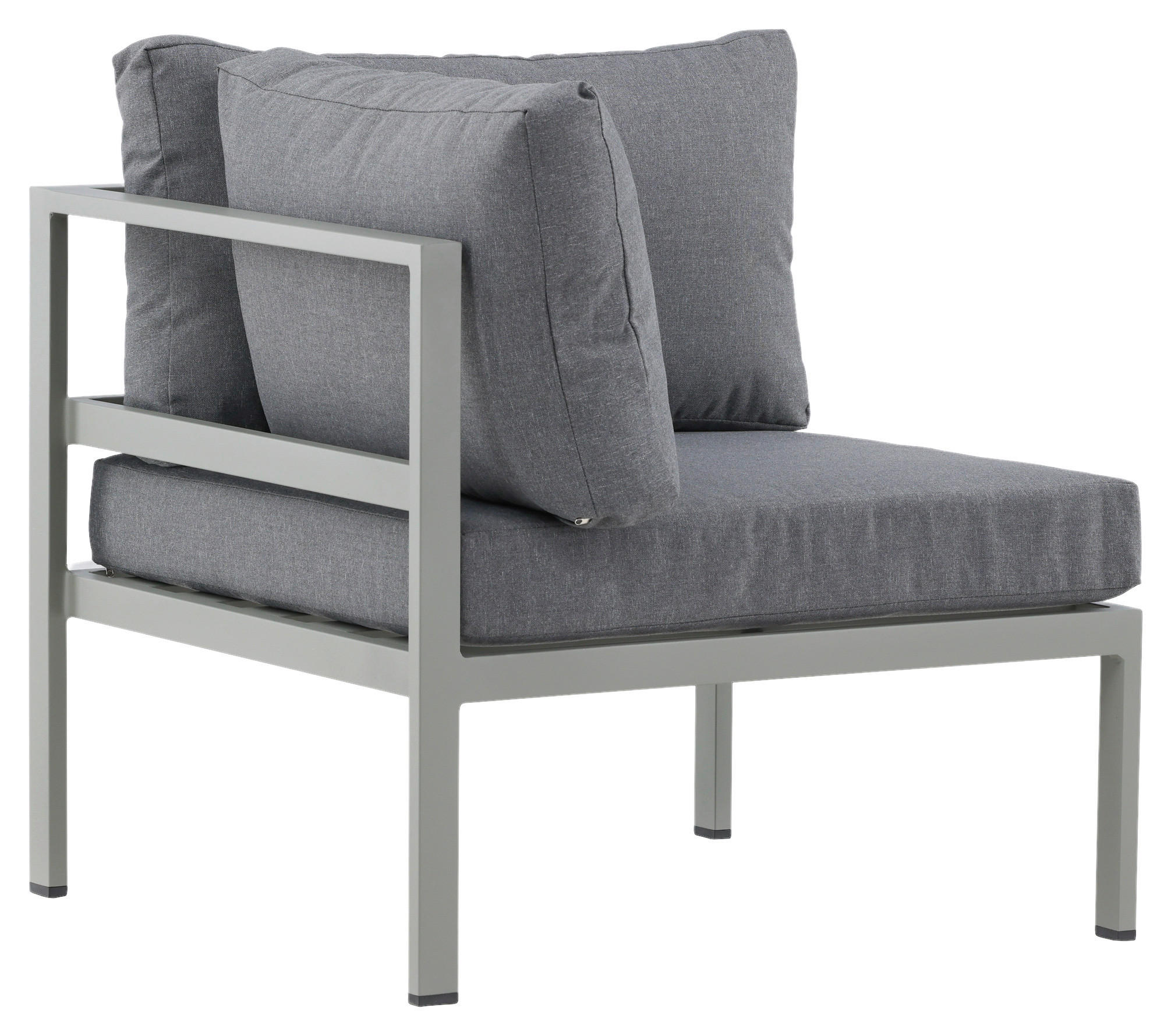 LOUNGEGRUPP HÖRNMODUL  - grå/pastellgrön, Klassisk, metall (74/65/74cm) - Gardenson