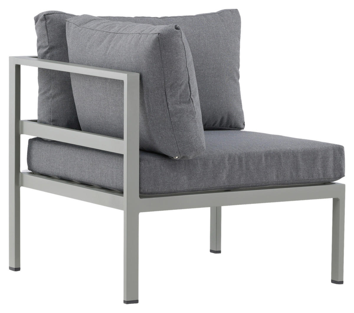 LOUNGEGRUPP HÖRNMODUL  - grå/pastellgrön, Klassisk, metall (74/65/74cm) - Gardenson
