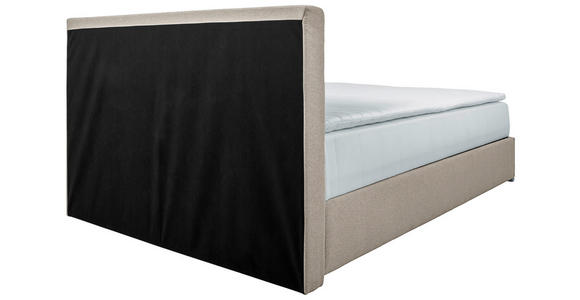 BOXBETT 90/200 cm  in Sandfarben  - Sandfarben/Chromfarben, KONVENTIONELL, Kunststoff/Textil (90/200cm) - Carryhome