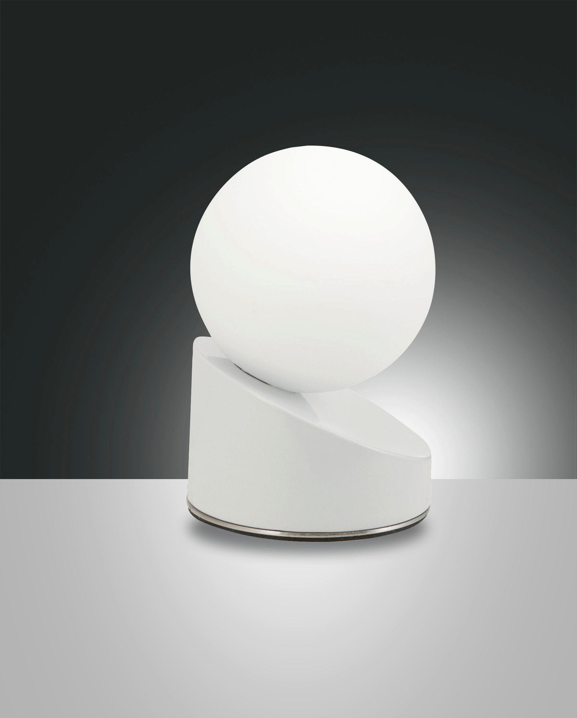 TISCHLEUCHTE Gravity 10/15 cm   - Weiß, Basics, Glas/Metall (10/15cm) - Fabas Luce