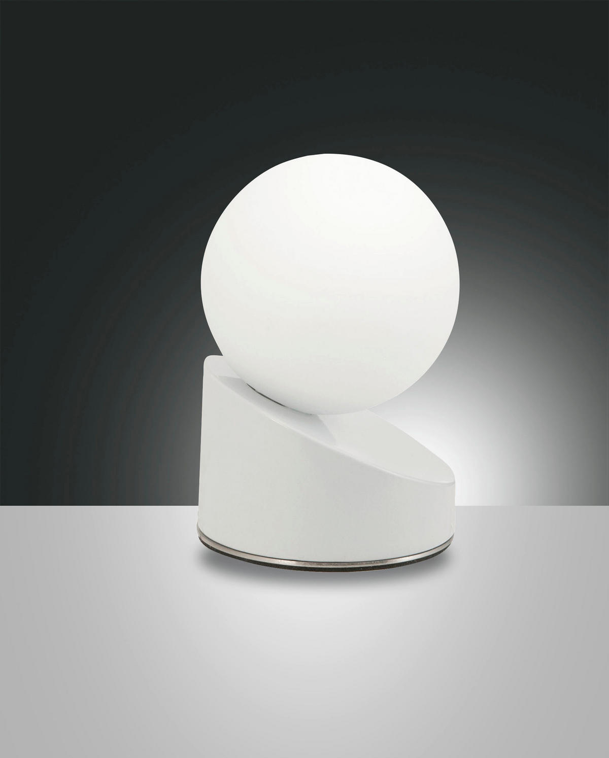 TISCHLEUCHTE Gravity 10/15 cm   - Weiß, Basics, Glas/Metall (10/15cm) - Fabas Luce