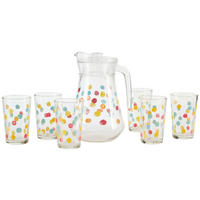 GLÄSERSET  7-teilig  - Klar/Multicolor, Basics, Glas - Novel
