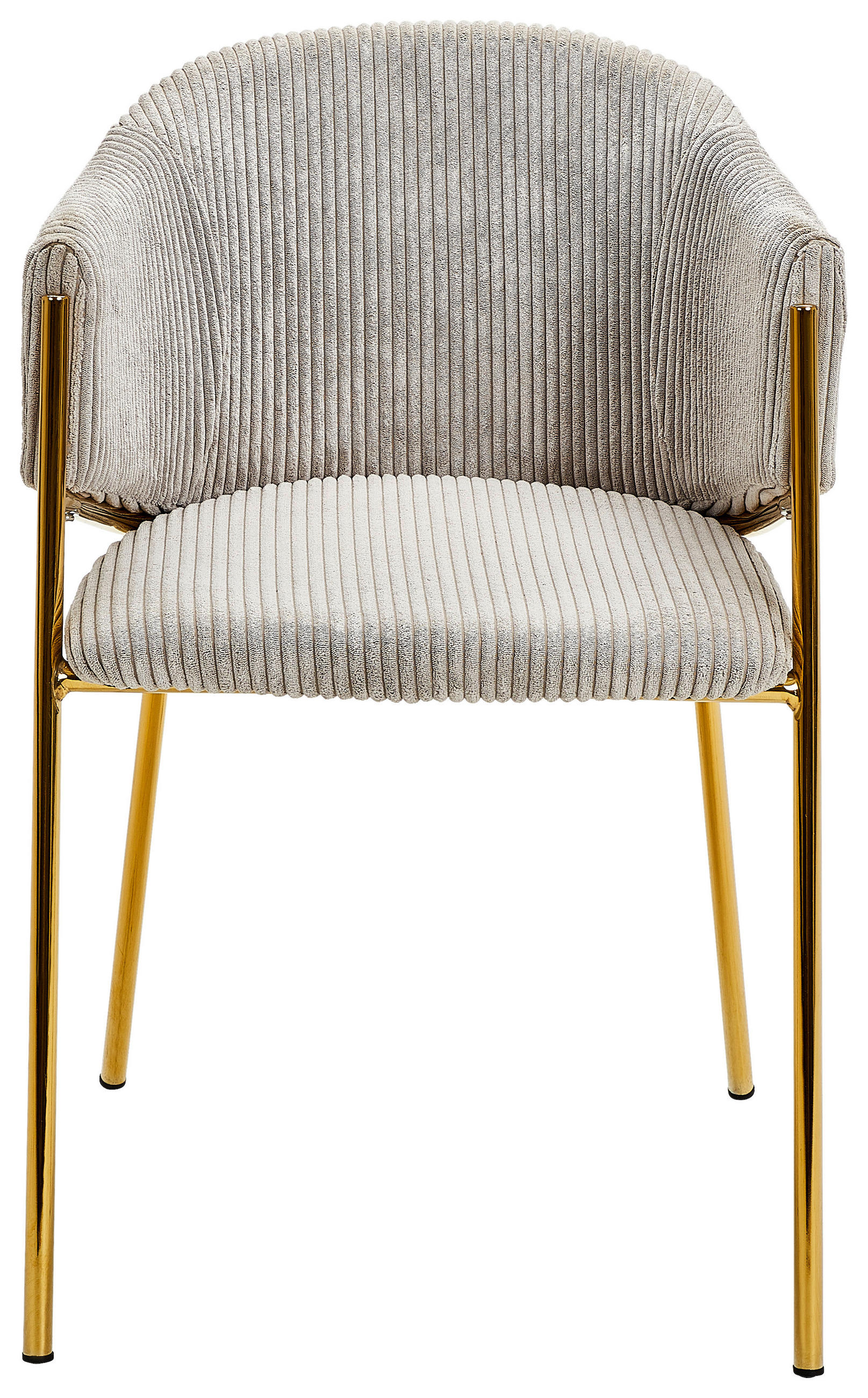 ARMLEHNSTUHL  in Eisen Cord  - Goldfarben/Hellgrau, Design, Textil/Metall (53/78/61cm) - Ambia Home