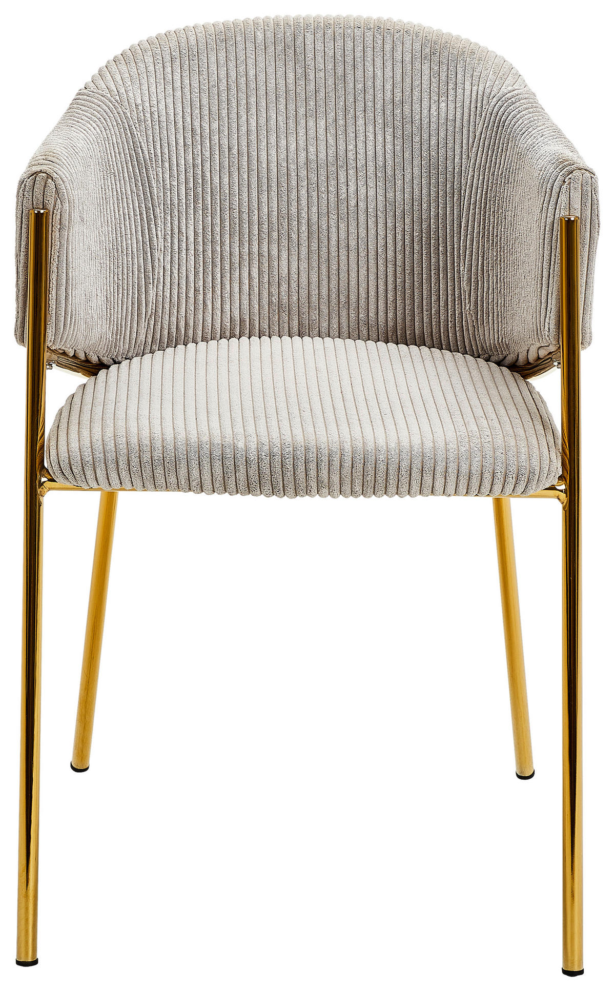 ARMLEHNSTUHL  in Eisen Cord  - Goldfarben/Hellgrau, Design, Textil/Metall (53/78/61cm) - Ambia Home
