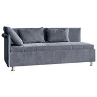 POLSTERLIEGE Flachgewebe Graublau  - Graublau/Alufarben, KONVENTIONELL, Holz/Holzwerkstoff (100/200cm) - Beldomo - Sleep