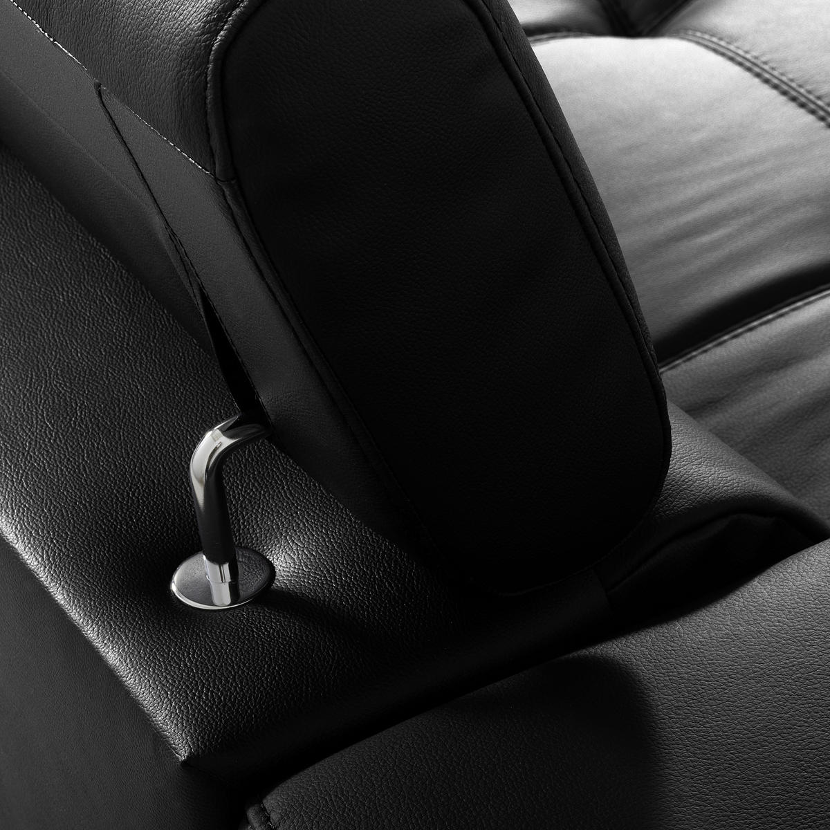 ECKSOFA  in Lederlook Echtleder Schwarz  - Schwarz, Design, Leder/Textil (247/173cm) - Livetastic