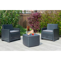 SET DE MOBILIER PENTRU BALCON  5 piese  - antracit/gri, Modern, plastic