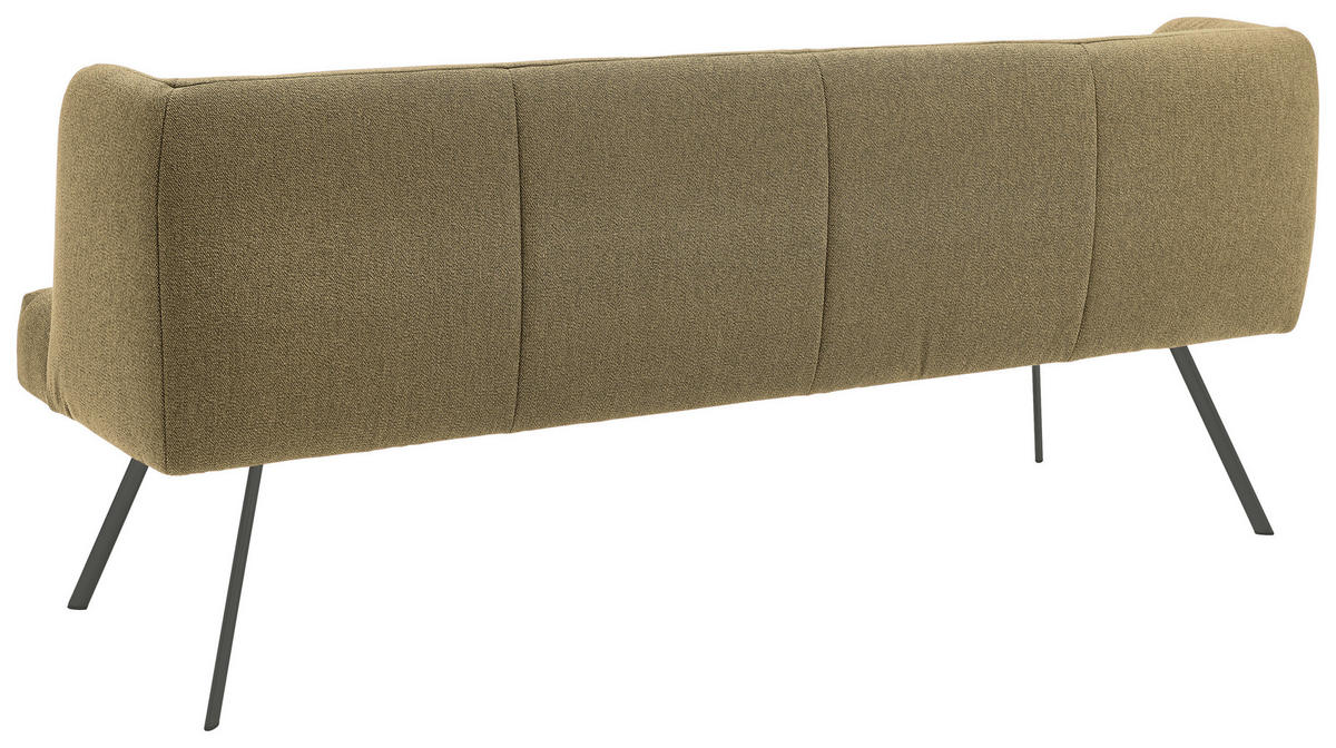 SITZBANK 230/87/64 cm  in Anthrazit, Waldgrün  - Waldgrün/Anthrazit, Design, Textil/Metall (230/87/64cm) - Venjakob