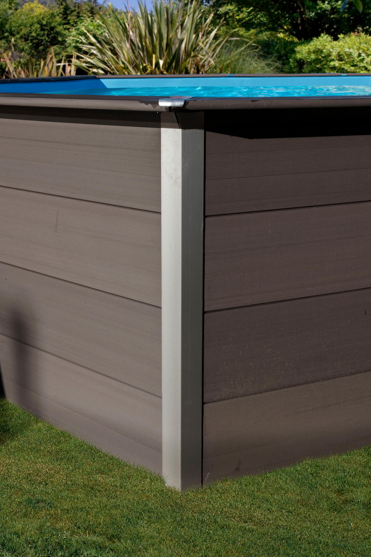 POOL-SET KPCOV52 524/386/124 cm  - Grau, KONVENTIONELL, Holzwerkstoff (524/386/124cm) - Gre