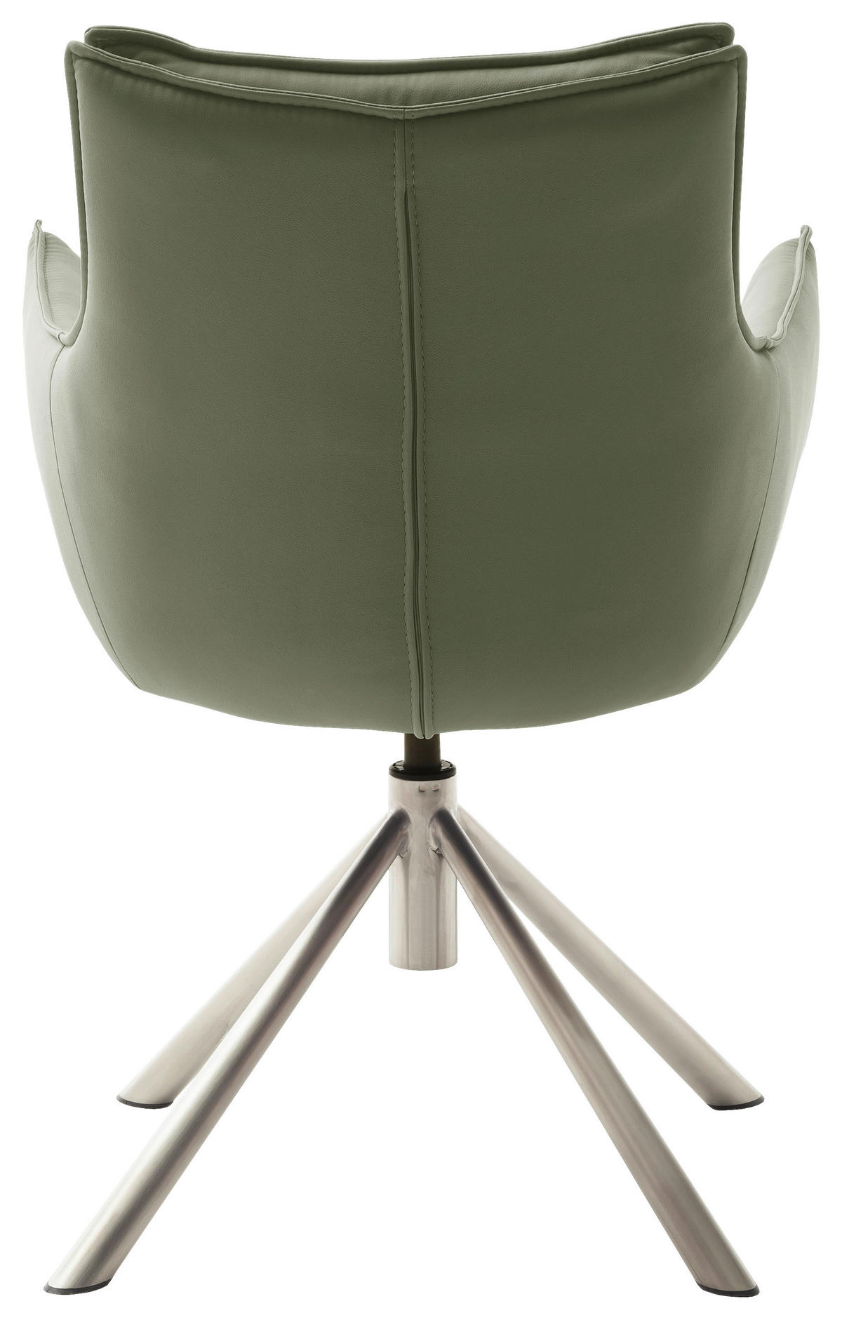 ARMLEHNSTUHL  in Edelstahl beschichtet  - Edelstahlfarben/Olivgrün, Design, Textil/Metall (60/90/65cm) - Novel