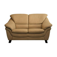 KÉTÜLÉSES KANAPÉ bőr  - diófa színű, bőr/fa (160/96/102cm) - Andante