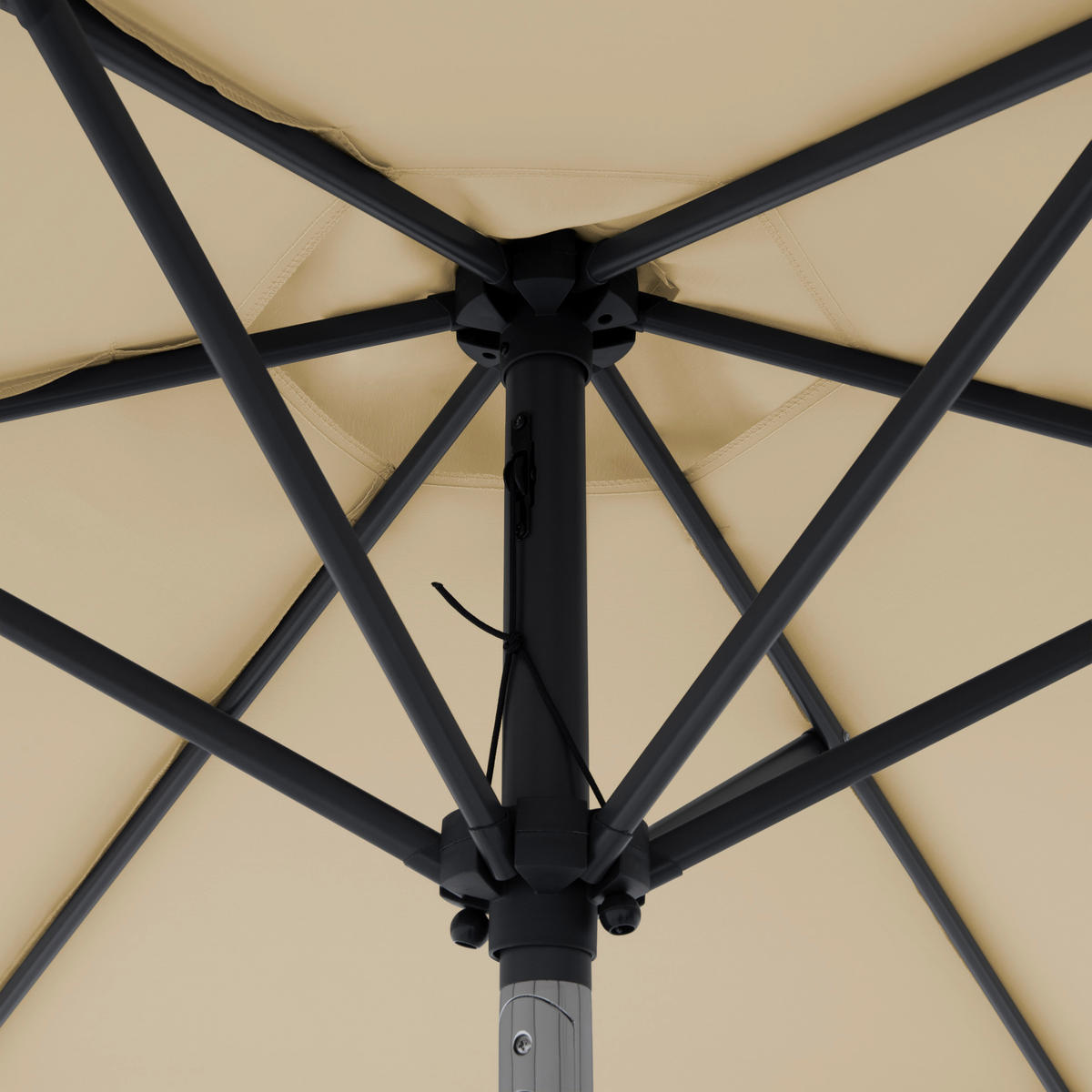 SLNEČNÍK 180 cm - antracitová/béžová, Basics, kov (180cm)