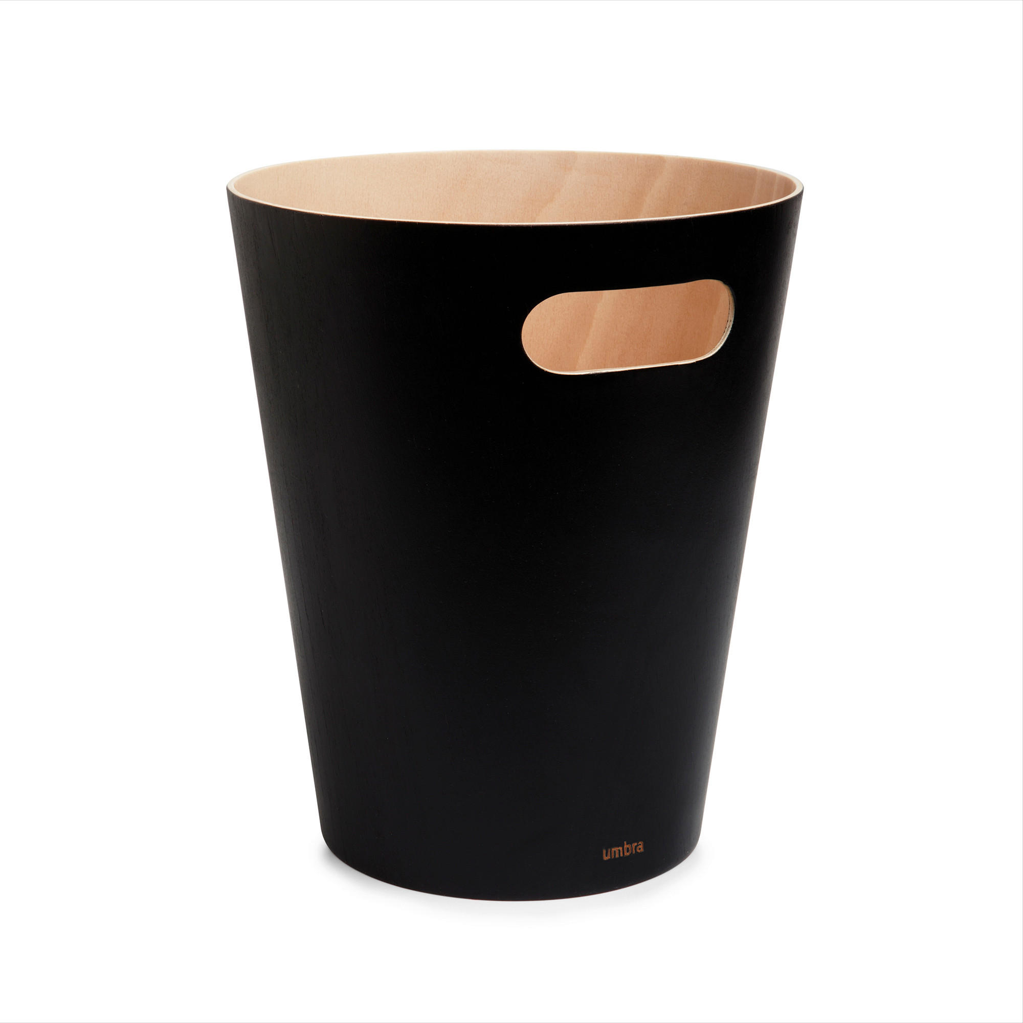 KOŠ ZA PAPIR - črna/naravne barve, Basics, les (23/28/23cm) - Umbra
