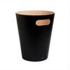 PAPIERKORB Woodrow 7,5 L  - Schwarz/Naturfarben, Design, Holz (23/28/23cm) - Umbra