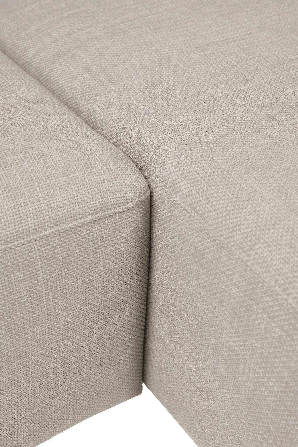 ECKSOFA Heaven Beige Flachgewebe  - Chromfarben/Beige, KONVENTIONELL, Textil/Metall (242/162cm) - Tom Tailor