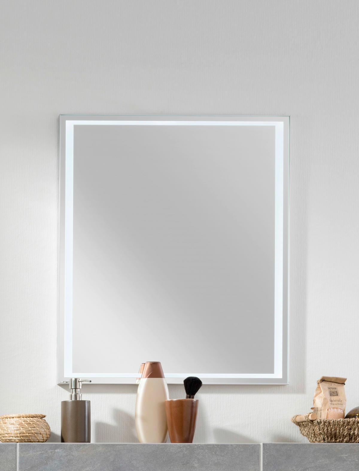 SPIEGEL 73/8/93 cm  - Silberfarben, Basics, Glas (73/8/93cm) - MID.YOU