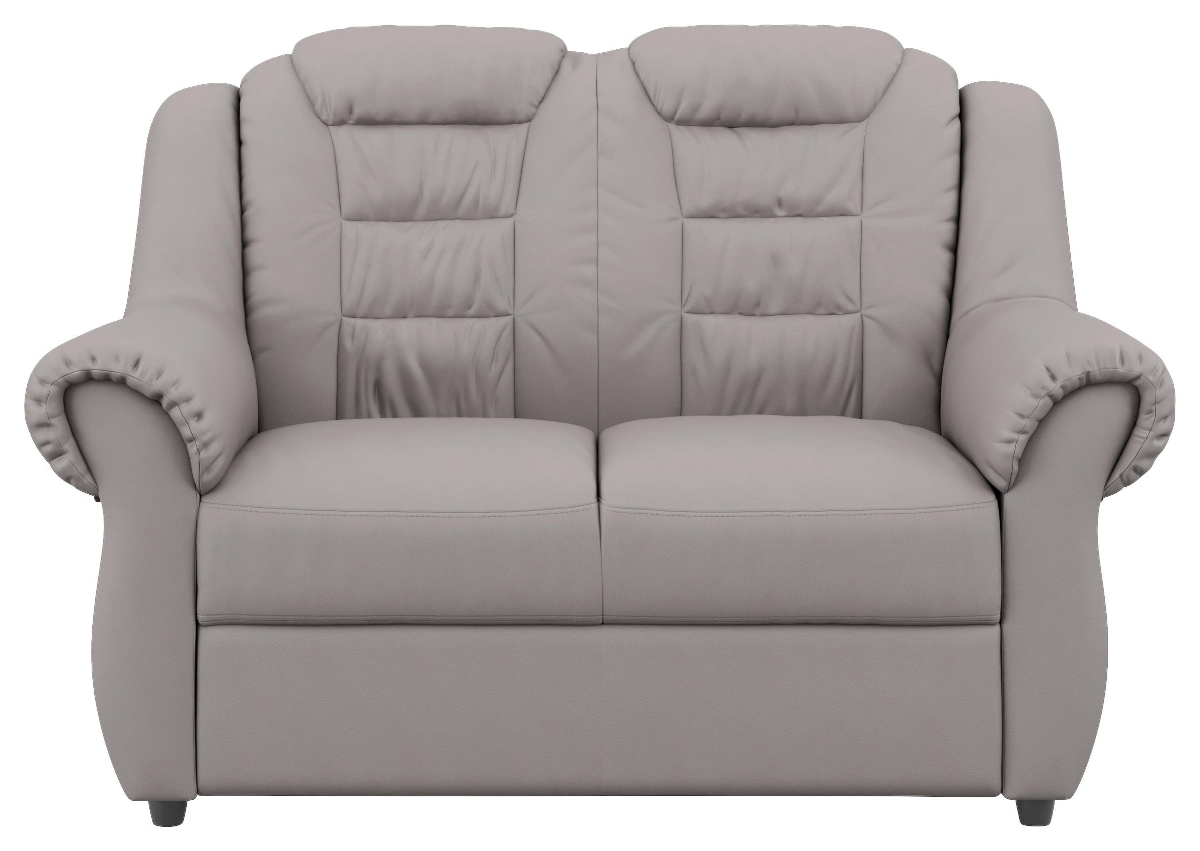 2-SITZER-SOFA in Lederlook Hellbraun  - Hellbraun/Schwarz, KONVENTIONELL, Kunststoff/Textil (145/102/101cm) - Livetastic