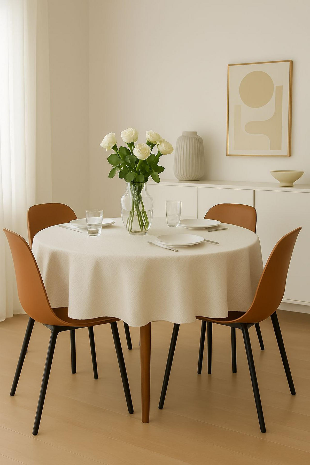 STOLNJAK   LEANDRA  - bela, Osnovno, tekstil (160cm) - Novel