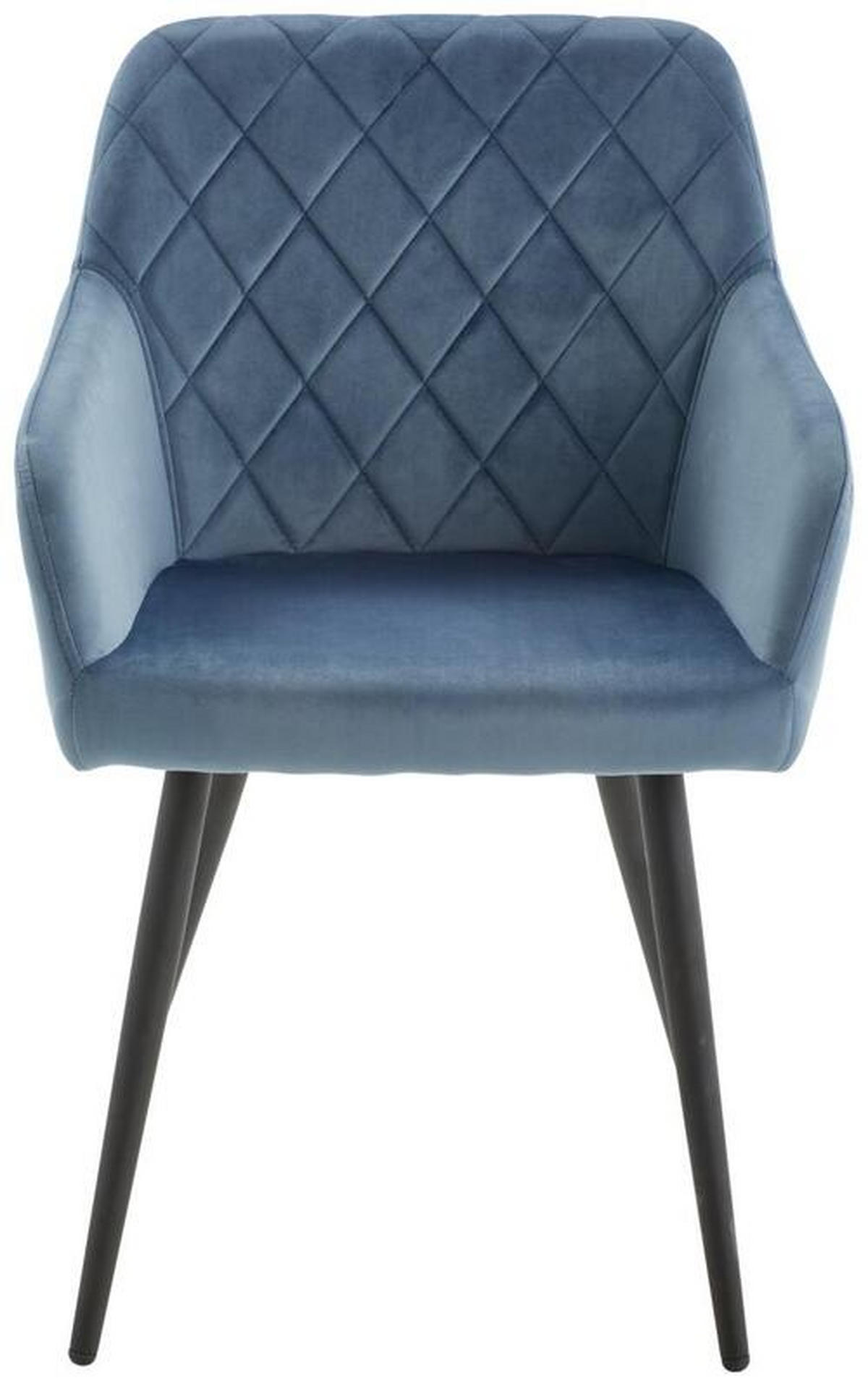 Armlehnstuhl mit Samt-Bezug in Blau kaufen | Stühle