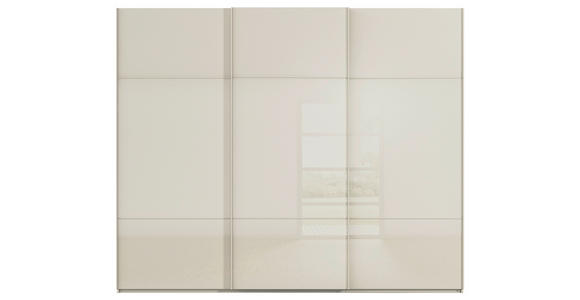 SCHWEBETÜRENSCHRANK in Champagner - Champagner, KONVENTIONELL, Glas/Holzwerkstoff (242/223/68cm) - Novel
