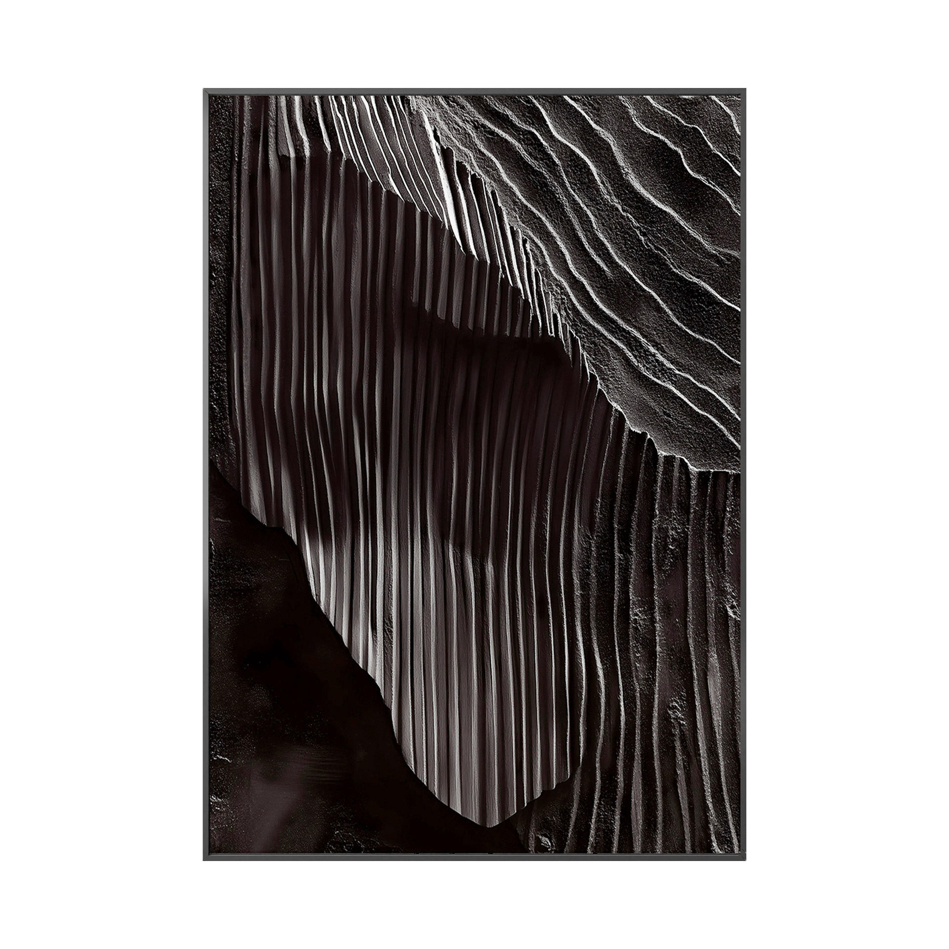 LEINWANDBILD Abstraktes 70/100 cm  - Schwarz/Weiß, Basics, Holz/Textil (70/100cm)