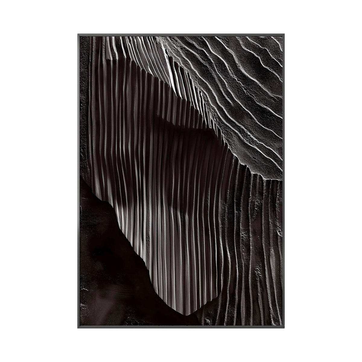 LEINWANDBILD Abstraktes 70/100 cm  - Schwarz/Weiß, Basics, Holz/Textil (70/100cm)