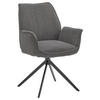 ARMLEHNSTUHL  in Cord  - Anthrazit/Schwarz, Design, Textil/Metall (63/91/65cm) - Musterring
