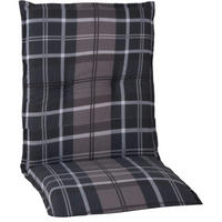 SESSELAUFLAGENSET in Grau, Schwarz Karo  - Schwarz/Grau, Basics, Textil (100/50/6cm) - Gardenson