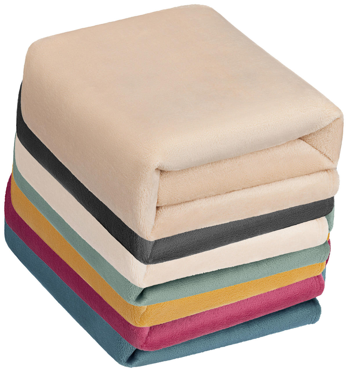 DECKE EMMA 140/190 cm  - Blau, Basics, Textil (140/190cm) - Novel