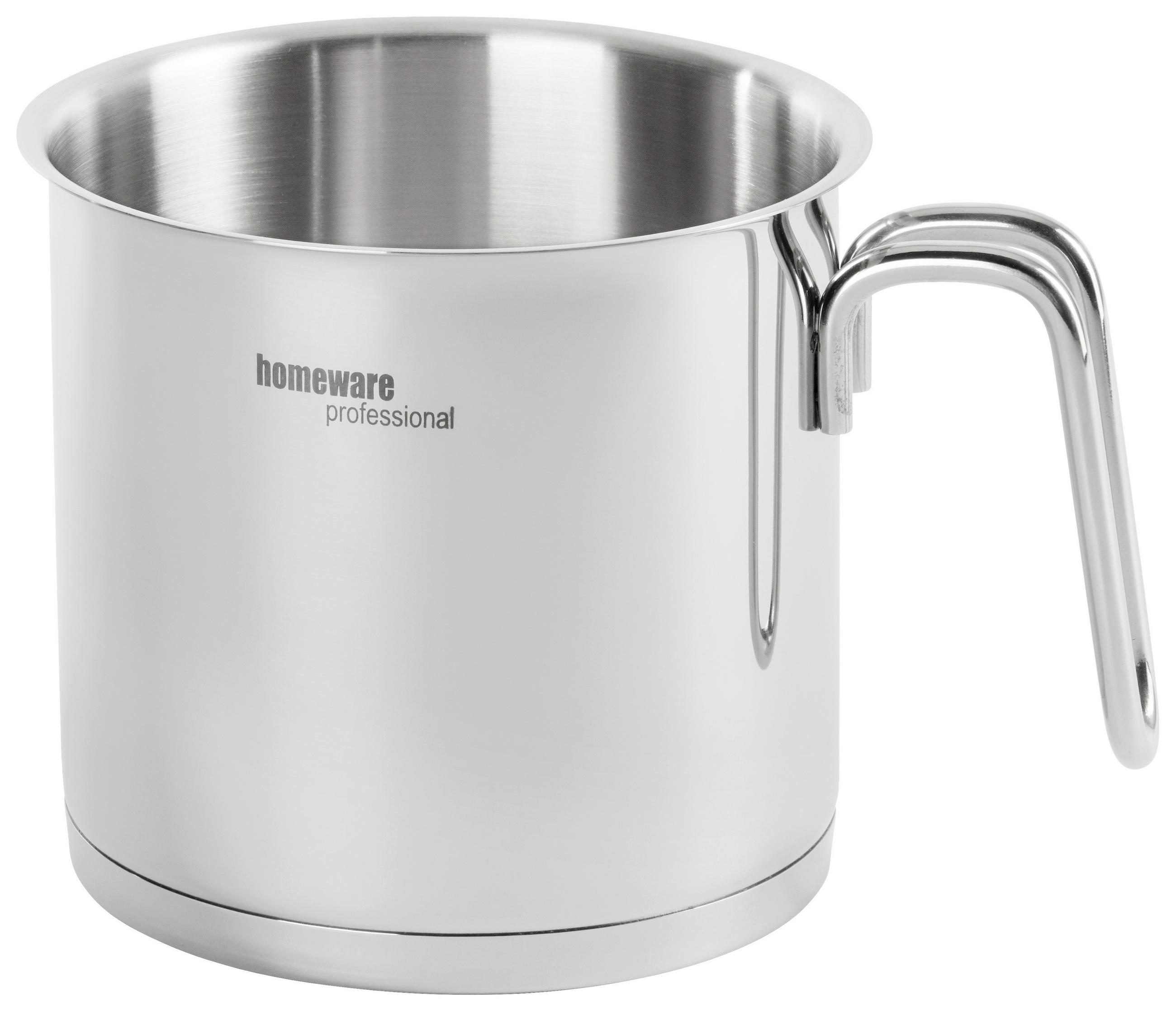 OALĂ PENTRU FIERT LAPTE 1,5 l  - argintiu, Basics, metal (14/12cm) - Homeware Profession.