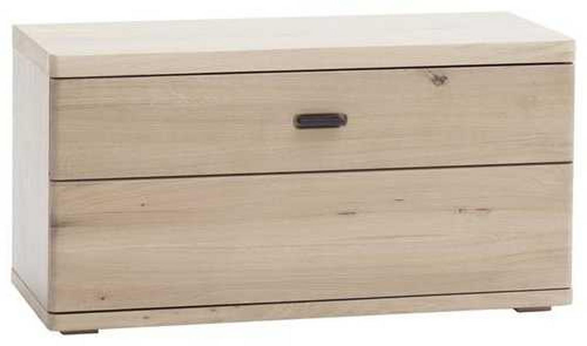 GARDEROBENBANK 90/47/37 cm  - Eichefarben/Schwarz, Natur, Holz/Holzwerkstoff (90/47/37cm) - Linea Natura