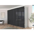 SCHWEBETÜRENSCHRANK 316/223/68 cm 4-türig Grau, Hellgrau  - Chromfarben/Hellgrau, Design, Glas/Holzwerkstoff (316/223/68cm) - Novel