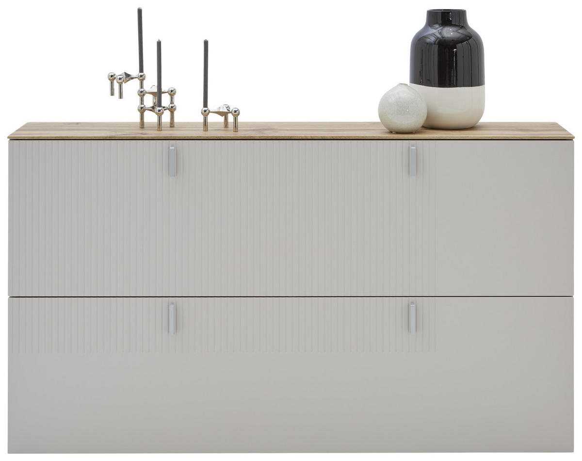 HÄNGESCHUHSCHRANK Eiche furniert Eichefarben, Sandfarben  - Sandfarben/Eichefarben, Design, Holz/Holzwerkstoff (140/79/28cm) - Dieter Knoll