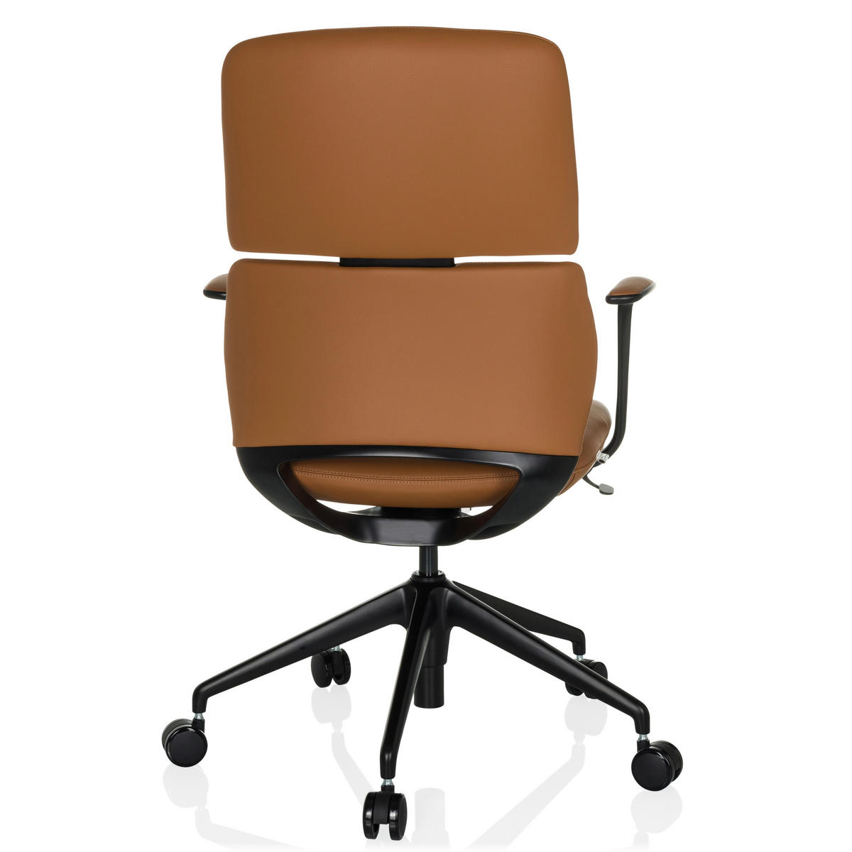 DREHSTUHL  - Schwarz, MODERN, Leder/Kunststoff (62/98-108/60cm) - MID.YOU
