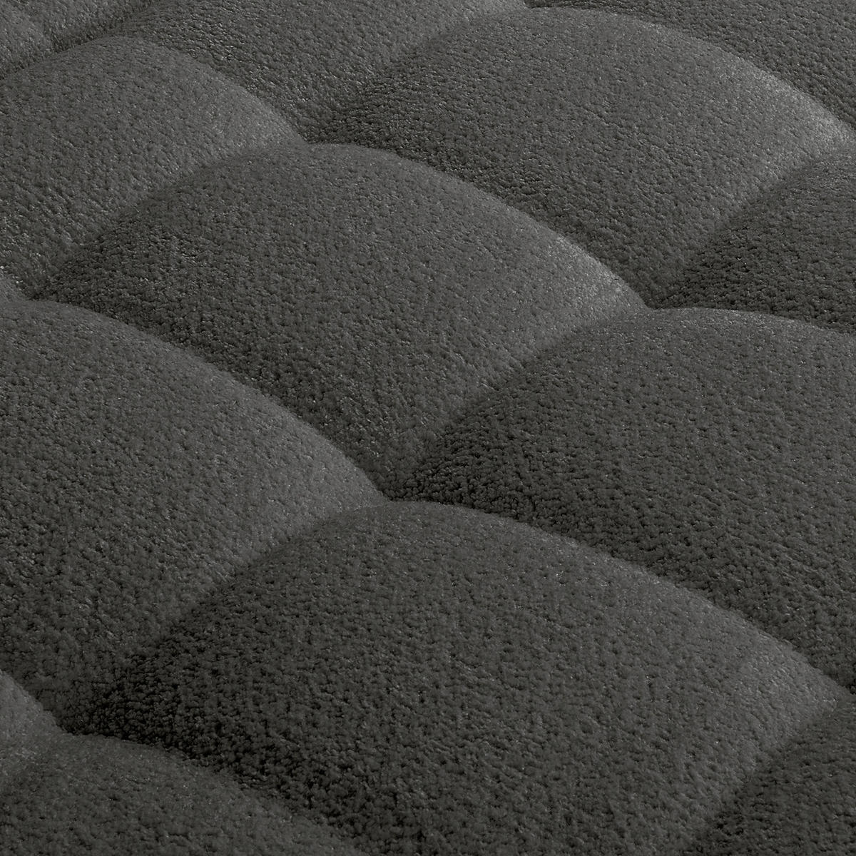 ECKSOFA Naomi in Chenille Anthrazit Rückenkissen  243/284 cm  - Anthrazit/Schwarz, Design, Kunststoff/Textil (243/284cm) - P & B