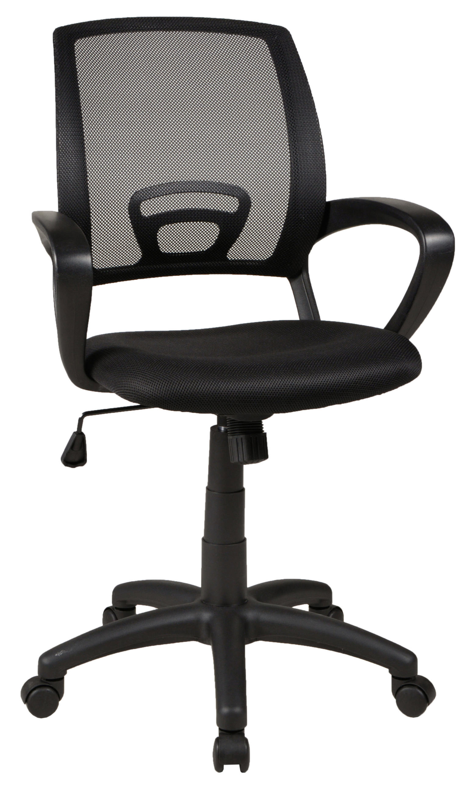 JUGENDDREHSTUHL Netz Schwarz  - Schwarz, KONVENTIONELL, Kunststoff/Textil (60/92-104/60cm) - Boxxx