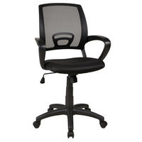 JUGENDDREHSTUHL Netz Schwarz  - Schwarz, KONVENTIONELL, Kunststoff/Textil (60/92-104/60cm) - Boxxx