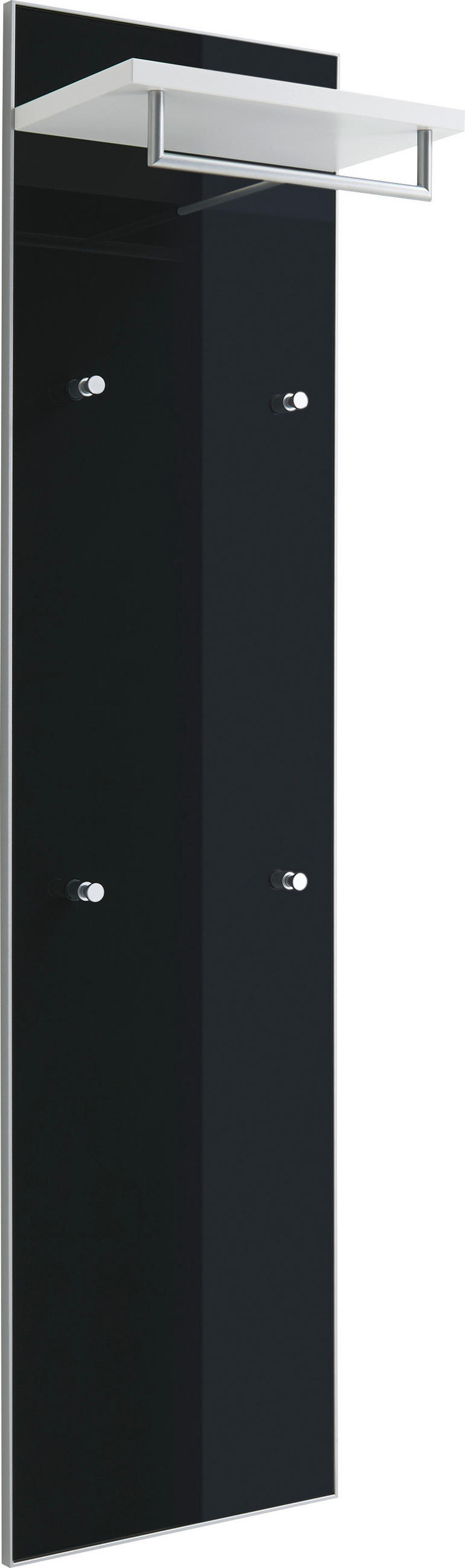 GARDEROBENPANEEL  in 42/170/27 cm  - Anthrazit/Weiß, Design, Glas/Holzwerkstoff (42/170/27cm)