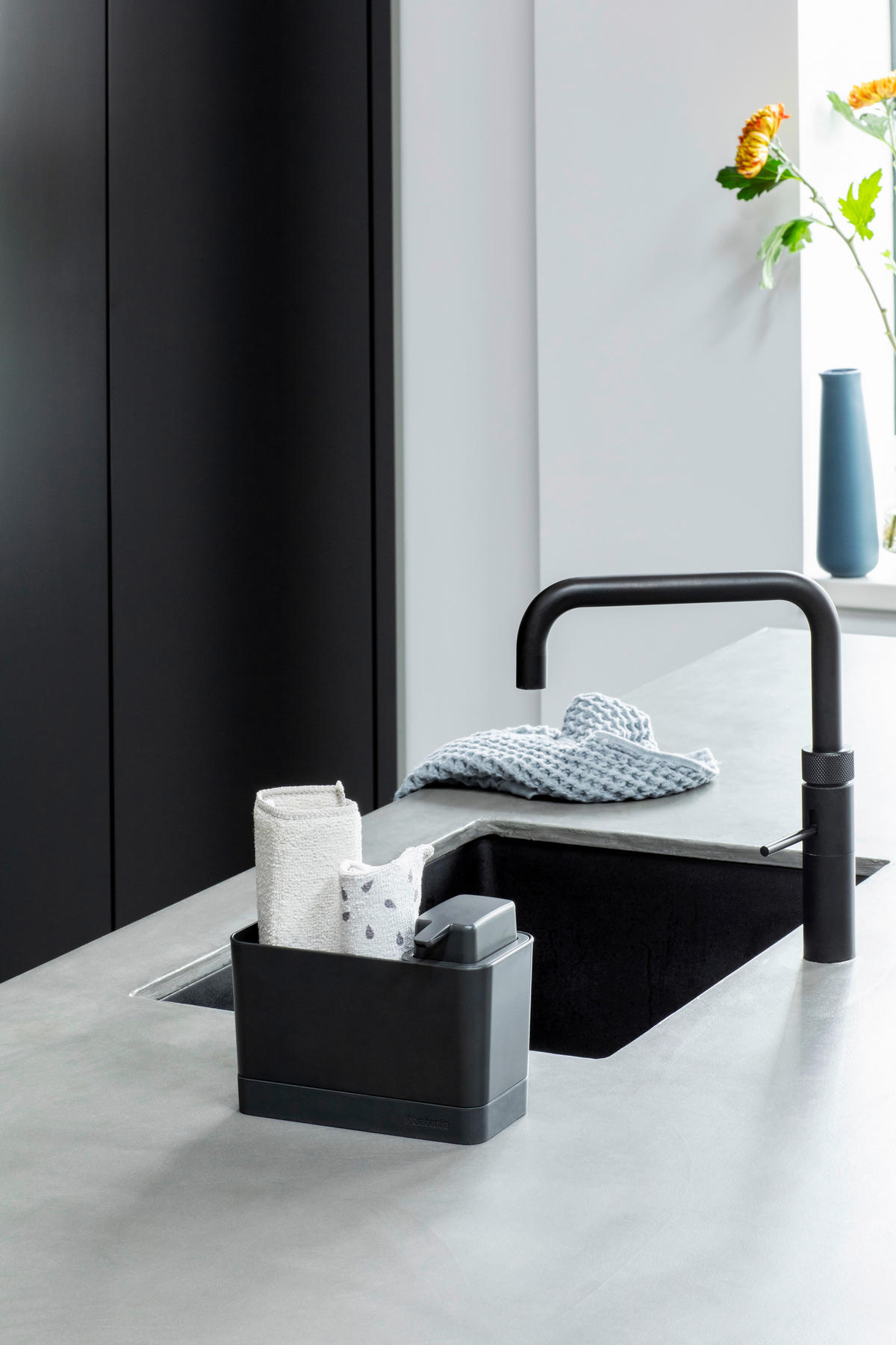 KÜCHENUTENSILIENHALTER - Dunkelgrau, Design, Kunststoff (9,1/19,6/12cm) - Brabantia
