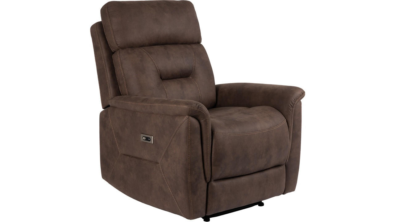 RELAXFÅTÖLJ i metall, textil, trämaterial brun  - brun/svart, Klassisk, metall/trämaterial (84/105/93cm) - Best Price