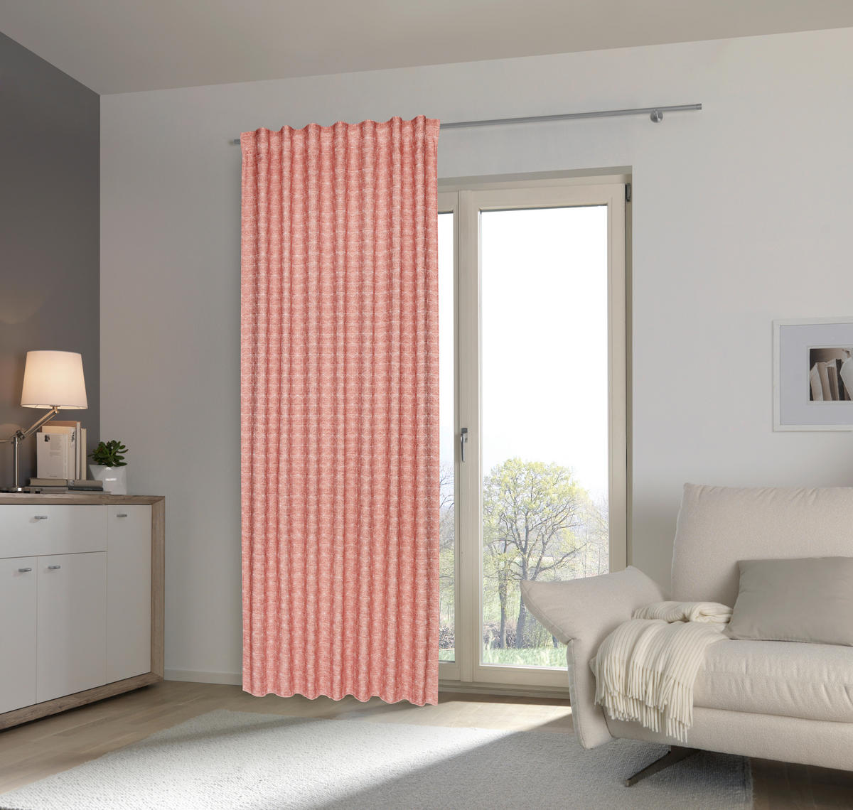 GOTOVA ZAVESA terakota - terakota, Osnovno, tekstil (140/245cm) - Esposa