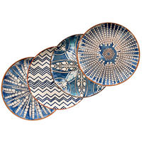 PLATZTELLER Iberico Blue 32 cm 4-teilig  - Blau/Weiß, Basics, Keramik (32cm) - Mäser