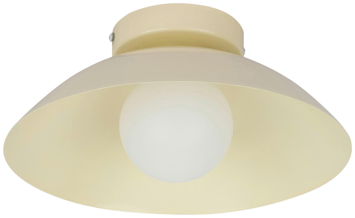 DECKENLEUCHTE 30/15 cm   - Beige, Design, Kunststoff/Metall (30/15cm) - Collet's Monde