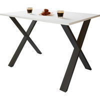 SKRIVBORD 160/80/76 cm svart, vit   - vit/svart, Design (160/80/76cm) - MID.YOU