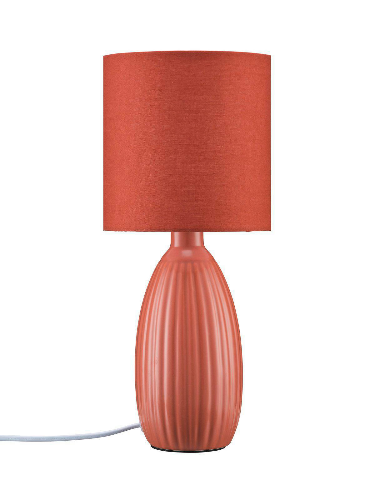 TISCHLEUCHTE PR Home Uno 25/37/10 cm   - Dunkelrot, LIFESTYLE, Keramik/Textil (25/37/10cm)