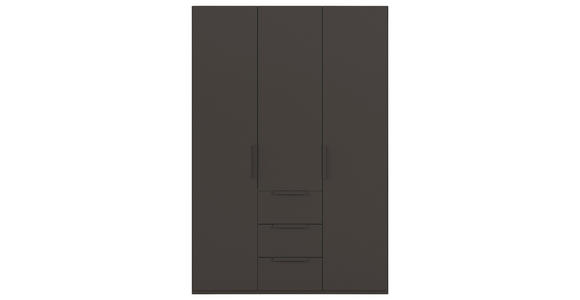 DREHTÜRENSCHRANK 151/235/61 cm,  in Graphitfarben, 3-türig  - Graphitfarben, Basics, Holzwerkstoff/Metall (151/235/61cm) - Novel